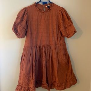 Universal thread rust peasant dress